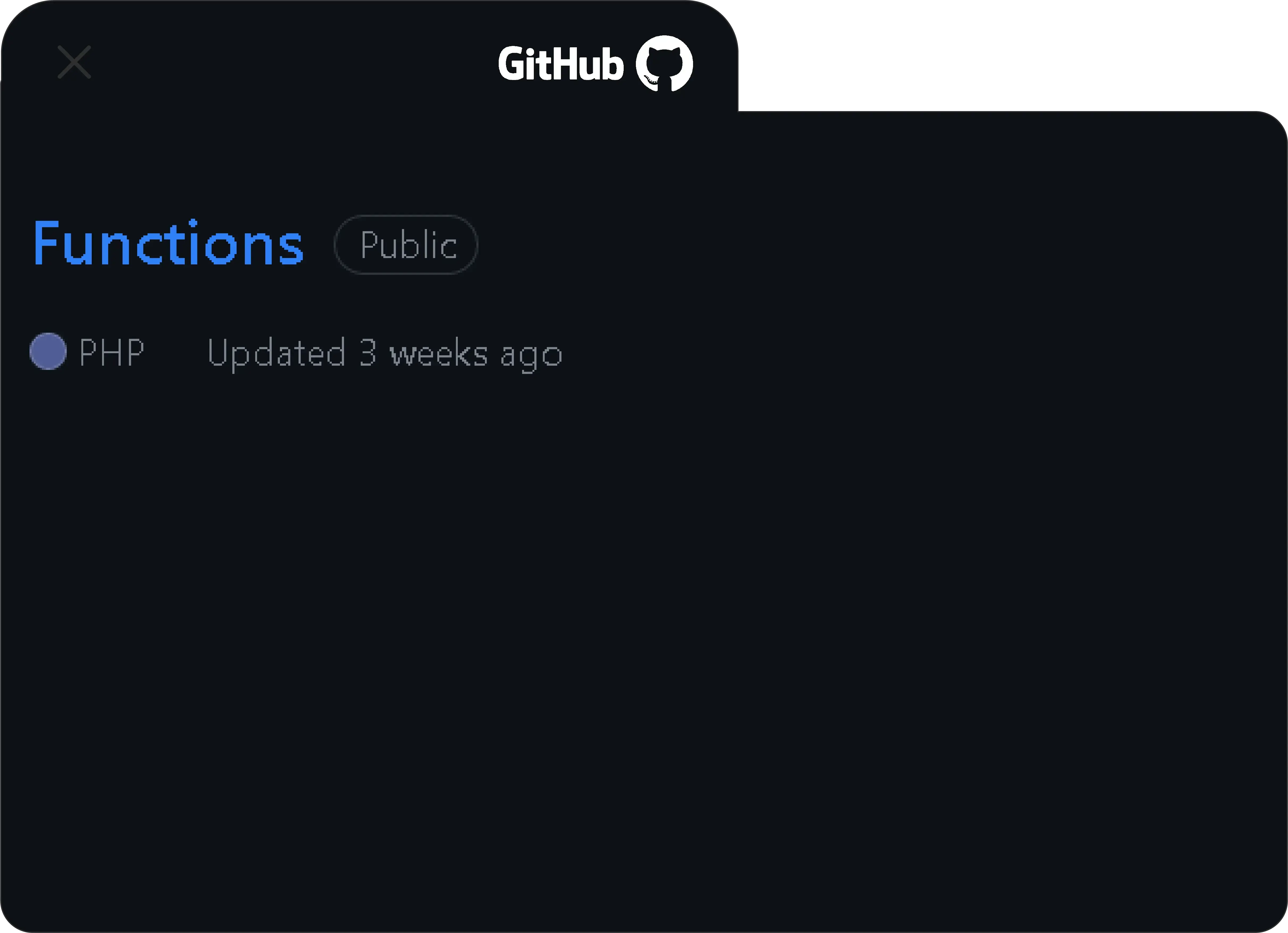Github functions